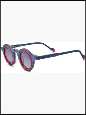 Matte Acetate Retro Round Polarized Sunglasses UV400 Protection